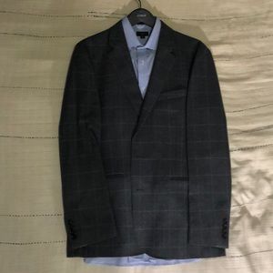 J.Crew Ludlow Slim-Fit Suit in Gray English cotton Wool (w/ Shirt)
